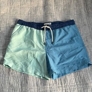 AE Two-Tone Blue Swim Shorts
